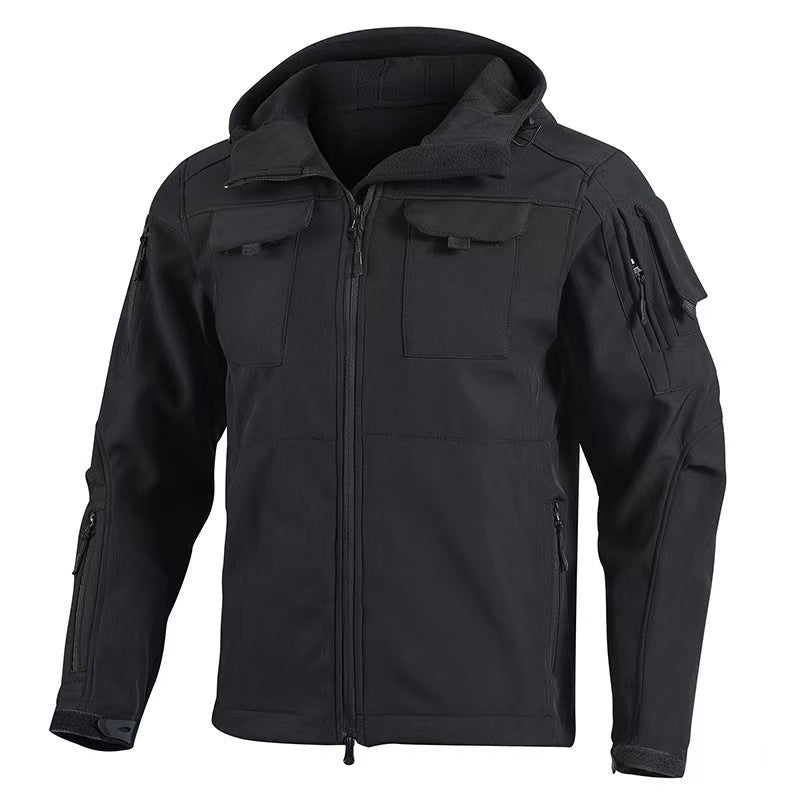Men's Soft Shell Fleece Lined Waterproof Windproof Outdoor Jacket