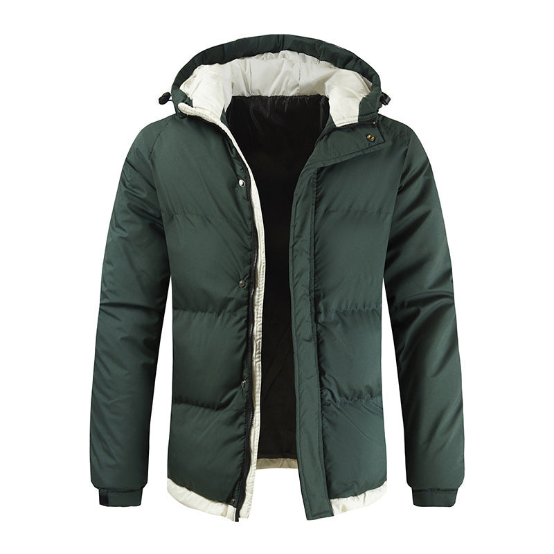 Men's Thickened Cotton Puffer Jacket Warm Winter Padded Down Coat