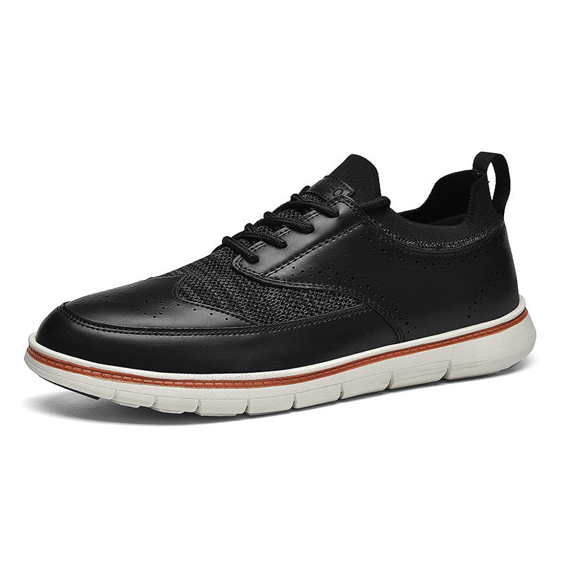 Men's British Leather Shoes Casual Fashion Comfortable Business Style