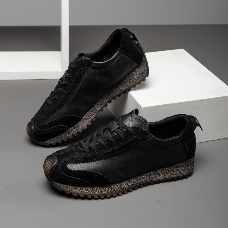 Men's Retro Leather Sneakers Casual Comfortable Stylish Everyday Shoes