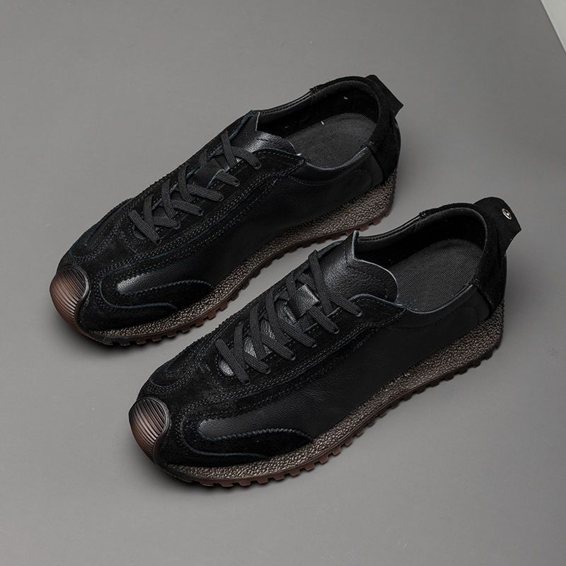 Men's Retro Leather Sneakers Casual Comfortable Stylish Everyday Shoes
